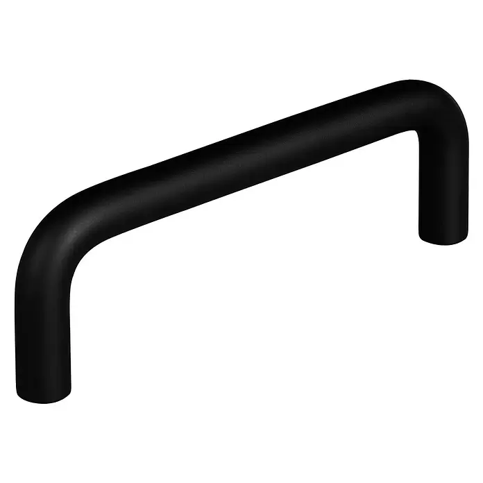 Walteco Möbelgriff Gissi - Lochabstand: 96 mm, Sonstige, Schwarz matt - Matt schwarzer U-förmiger Griff.