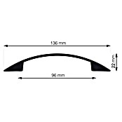 Walteco Meubelgreep Nevada (Gatafstand: 96 mm, Overige, Mat zwart) | BAUHAUS