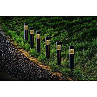 BAUHAUS Solarleuchten-Set Mini (Ein-/Ausschalter, LED, Leuchtdauer: 6 h - 8 h, 6 Stk., Lichtfarbe: Warmweiß, Anthrazit)