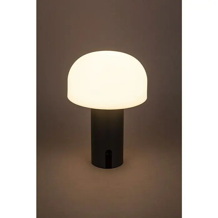 Starlux Akku-Tischleuchte Pilz - 1 W, L x B x H: 22 x 15 x 15 cm, RGBW, Grau - Stimmungsvolle LED-Tischleuchte mit rundem Schirm und zylindrischem Fuß, perfekt für Nachttische oder als dekorative Beleuchtung im Wohnbereich.