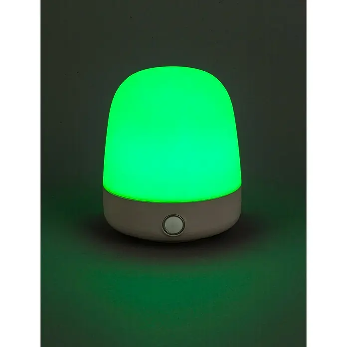 Starlux Akku-Tischleuchte Mini - L x B x H: 10 x 10 x 12 cm, Beige, RGBW, 0,3 W, IP44 - Nachtlicht mit grünem Licht. Das sanfte Licht sorgt für eine beruhigende Atmosphäre und ist ideal für Kinderzimmer oder als Stimmungslicht.
