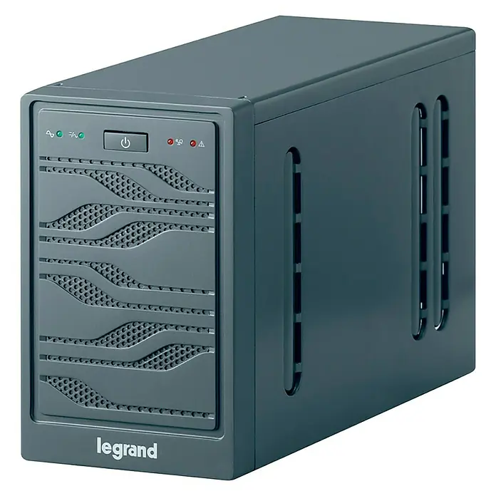 Legrand Sistemas de alimentación ininterrumpida 1 KVA - 230 V, 600 W - Un SAI Legrand gris que cubre los cortes de corriente y protege los dispositivos. Ideal para oficinas u oficinas en casa para datos importantes.