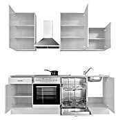 Flex-Well Wito Küchenzeile Typ 1 (Breite: 220 cm, Höhe: 234 cm, Weiß, Mit Elektrogeräten) | BAUHAUS