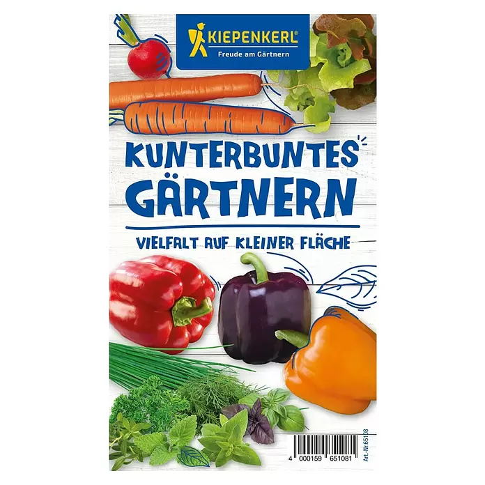 Kiepenkerl Saatgut Bundle kunterbuntes Gärtnern - Mischung, 6 Stk. - Kiepenkerl Samenpaket: 'Kunterbuntes Gärtnern' mit verschiedenen Gemüsen und Kräutern.