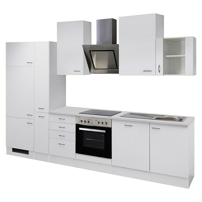 Flex-Well Wito Küchenzeile (Breite: 310 cm, Höhe: 234 cm, Weiß, Mit Elektrogeräten) | BAUHAUS