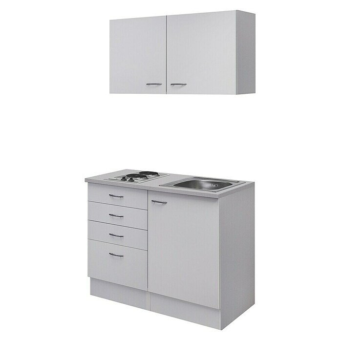 Flex-Well Wito Miniküche (Breite: 100 cm, Weiß, Mit Elektrogeräten) | BAUHAUS
