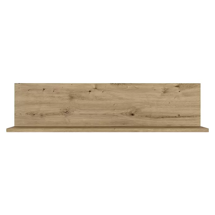 Flex-Well Cara Regal - B x T x H: 100 x 19 x 22,8 cm, Eiche - Helles braunes Wandregal aus Holz mit natürlicher Maserung und Ästen.