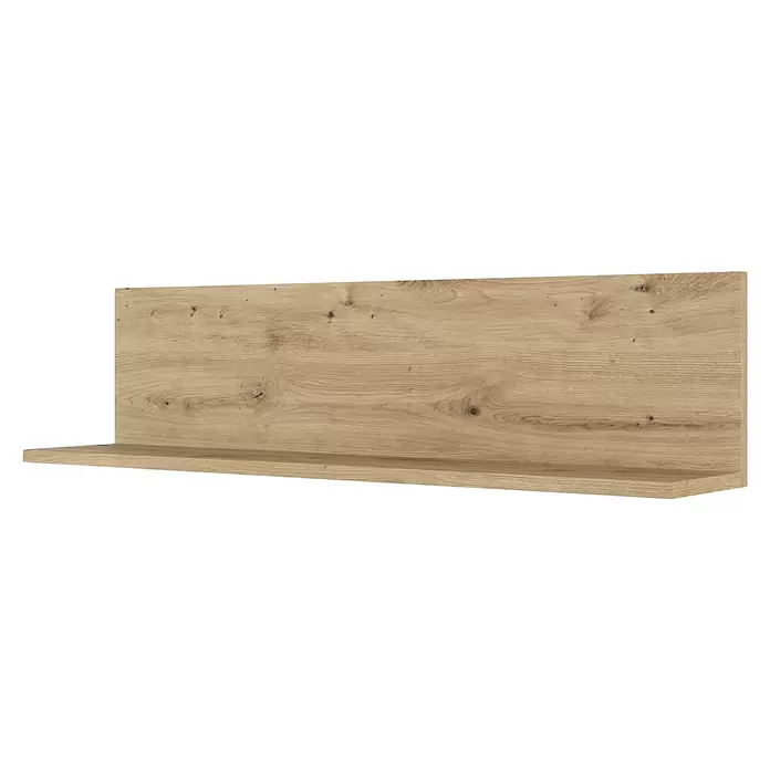 Flex-Well Cara Regal - B x T x H: 100 x 19 x 22,8 cm, Eiche - Wandregal aus hellem Holzdekor mit natürlicher Maserung.
