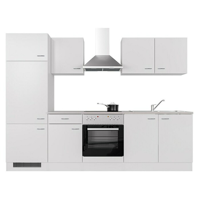 Flex-Well Wito Küchenzeile Typ 1 (Breite: 270 cm, Höhe: 200 cm, Weiß, Mit Elektrogeräten) | BAUHAUS