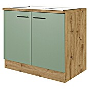Flex-Well Cara Spülenunterschrank (B x T x H: 100 x 57 x 85 cm, Grün) | BAUHAUS