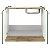 Flex-Well Cara Spülenunterschrank (B x T x H: 100 x 57 x 85 cm, Grün) | BAUHAUS