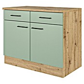 Flex-Well Cara Küchen-Unterschrank (B x T x H: 100 x 60 x 85 cm, Grün) | BAUHAUS