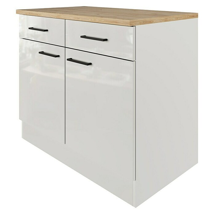 Flex-Well Lund Unterschrank (B x T x H: 100 x 60 x 85 cm, Lichtgrau) | BAUHAUS