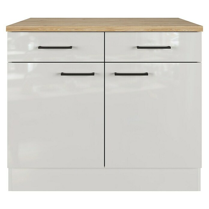 Flex-Well Lund Unterschrank (B x T x H: 100 x 60 x 85 cm, Lichtgrau) | BAUHAUS