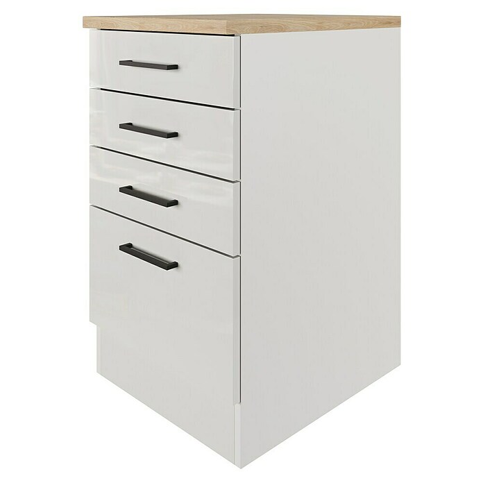 Flex-Well Lund Unterschrank Schubkasten (B x T x H: 50 x 60 x 85 cm, Lichtgrau) | BAUHAUS