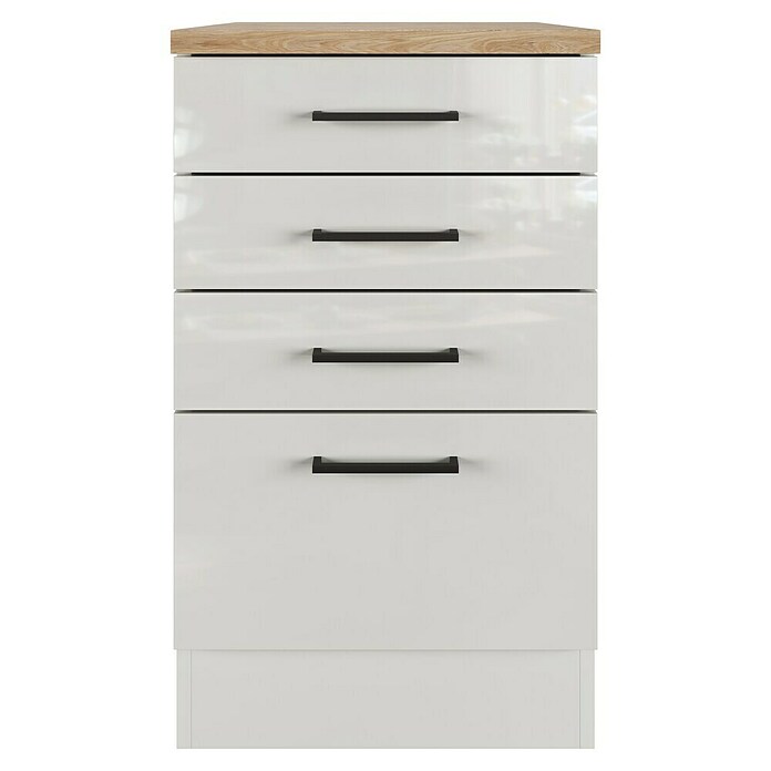Flex-Well Lund Unterschrank Schubkasten (B x T x H: 50 x 60 x 85 cm, Lichtgrau) | BAUHAUS