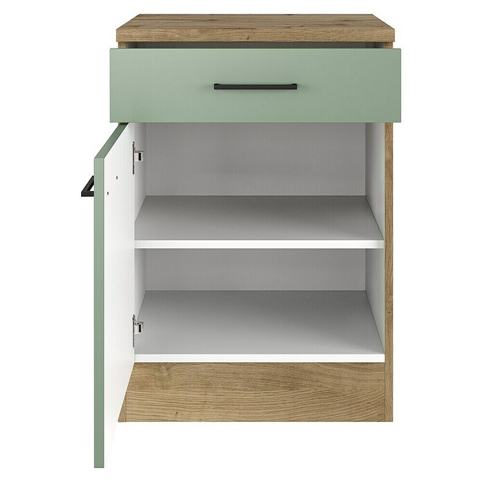 Flex-Well Cara Küchen-Unterschrank (B x T x H: 60 x 60 x 85 cm, Grün) | BAUHAUS