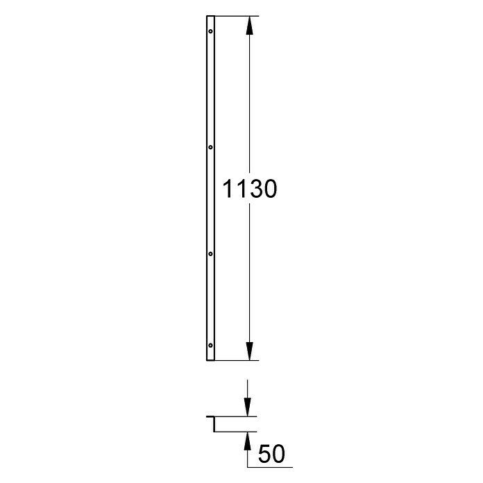 Grohe Rapid SL Winkelprofil (Länge: 113 cm)