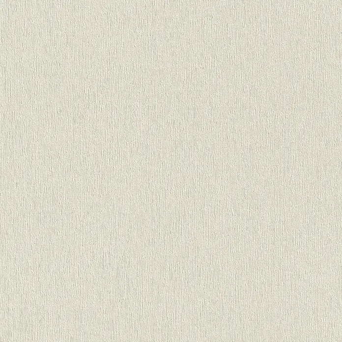Rasch Vliestapete Glanz - Weiß, Uni, 10,05 x 0,53 m - Nahaufnahme einer beigen Vinyltapete mit feiner Textur. Ideal für eine dezente Wandgestaltung und strapazierfähige Oberflächen.