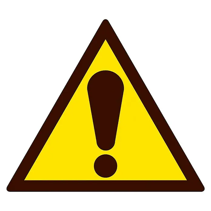 Cartel - Amarillo/Negro, Peligro, 5 x 5 cm - Señal de advertencia amarilla con un signo de exclamación para llamar la atención sobre posibles peligros y riesgos. Observar las precauciones de seguridad.