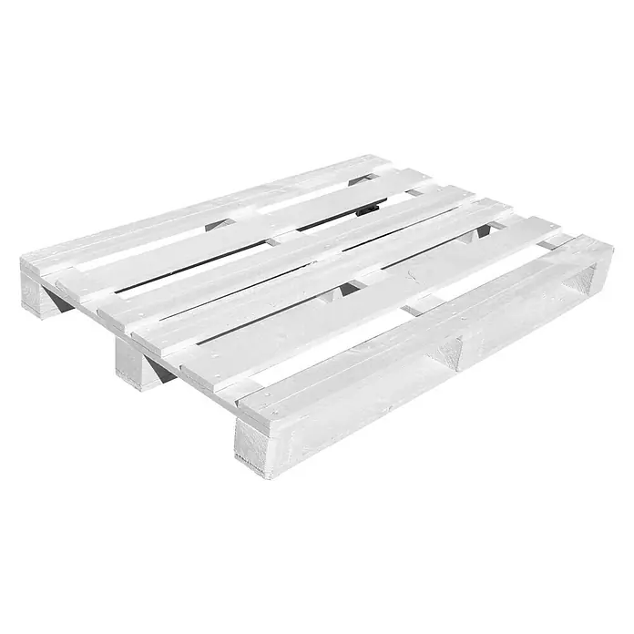 Palet decorativo - 1,2 m x 80 cm x 12,5 cm, Blanco - Palet Euro blanco. El palet está hecho de madera y tiene varias tablas. Ideal para el transporte o como mueble.