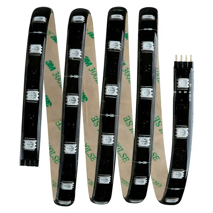 Paulmann LED-Band YourLED Basisset RGB - Länge: 1,5 m, Lichtfarbe: RGB, 10 W, 275 lm - LED-Streifen mit Kleberückseite, ideal für Ambientebeleuchtung. Flexibel und einfach zu installieren für individuelle Lichteffekte.