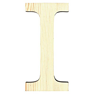 Artemio Letra de madera (Motivo: I, L x An x Al: 19 x 1 x 19 cm, Madera)