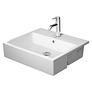 Duravit Vero Air Einbauwaschbecken (55 x 47 cm, Mit schmutzabweisender Glasur, Hahnloch: Mitte, Mit Überlauf, Weiß)