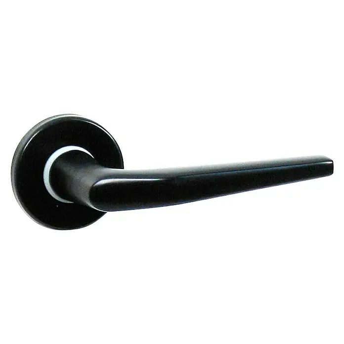 Conjunto de picaporte - Antracita - Elegante manija de puerta negra con un diseño moderno. Ideal para puertas interiores con estilo.