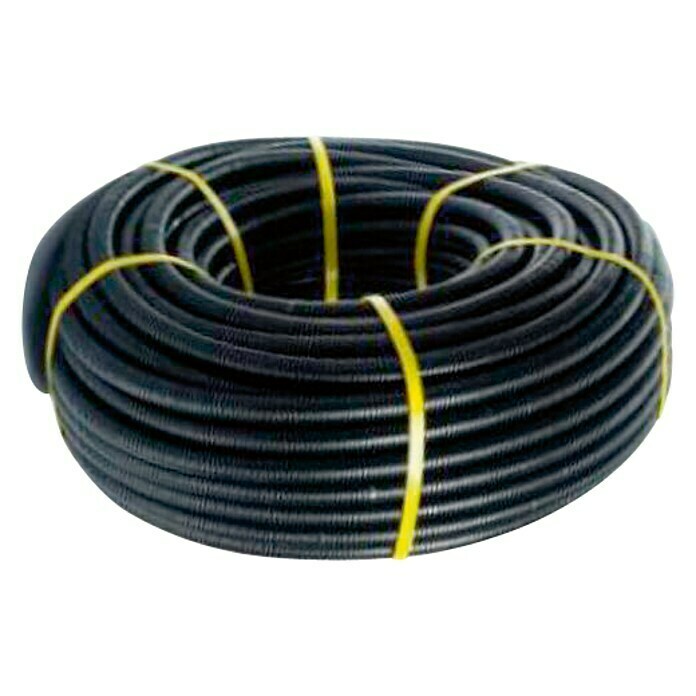 Tubo flexible PVC (EN 25, 10 m, PVC, 320 N, Negro)