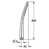 Grohe Handbrause Veris Stick (Anzahl Funktionen: 1, 17 l/min bei 3 bar, Chrom)