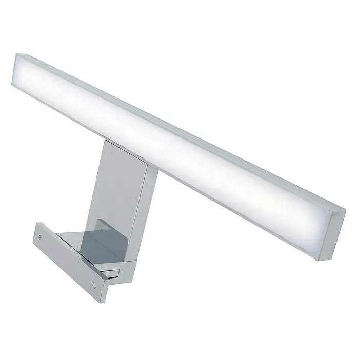 Briloner Aplique LED para espejo - 5 W, L x An x Al: 30 x 10,3 x 3,6 cm, Cromo, Blanco neutro - Luz de espejo LED moderna con acabado cromado, ideal para baños y vestidores. Proporciona una iluminación brillante y uniforme.