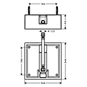 Hansgrohe Grundkörper Raindance Air (24,4 x 24,4 cm)