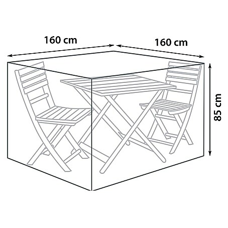 Sunfun Funda protectora para juego de balcón (Ø x Al: 160 x 85 cm)