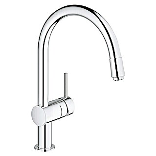 Grohe Spültischarmatur Minta (Niederdruck, Chrom, Glänzend, Beweglichkeit Auslauf: Ausziehbar)