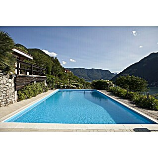 Steinbach Bausatz-Pool Classic de Luxe Top (L x B x H: 600 x 300 x 145 cm, 23 500 l, Ecktreppe Links)