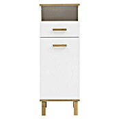 Schildmeyer Padua Highboard (35 x 40 x 115 cm, Weiß/Eiche)