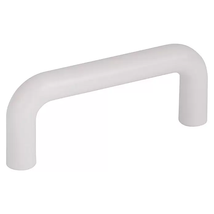 Walteco Möbelgriff Iza - Lochabstand: 64 mm, Kunststoff, Weiß - Weißer Bügelgriff aus Kunststoff.
