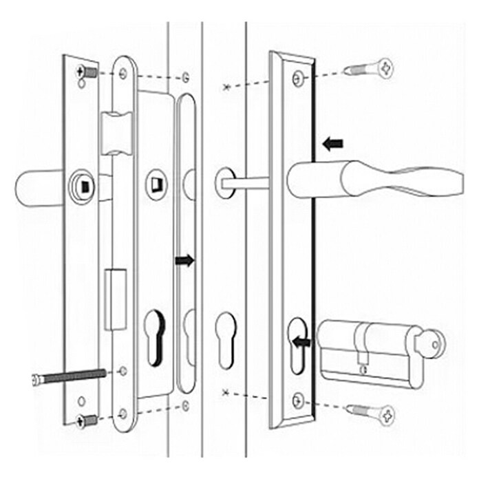 Polbram Set Zubehör für Einzeltor (Stahl, Anthrazit) | BAUHAUS