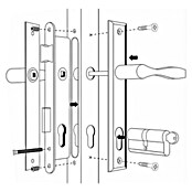 Polbram Set Zubehör für Einzeltor (Stahl, Anthrazit) | BAUHAUS
