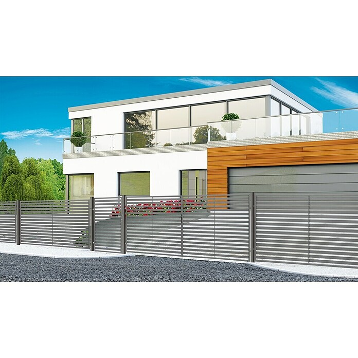 Polbram Kate Gartentor (L x B x H 90 x 3 x 120 cm, Anthrazit, Stahl