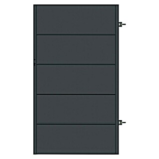 Polbram Theo Gartentor (L x B x H: 90 x 3 x 120 cm, Anthrazit, Stahl, Türanschlag rechts, Einzeltor)