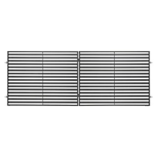 Polbram Kate Gartentor (L x B x H: 300 x 4 x 120 cm, Anthrazit, Stahl, Doppeltor)