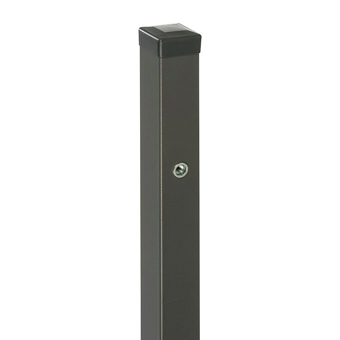 Polbram Zaunpfosten (L x B x H: 7 x 7 x 180 cm, Anthrazit, Stahl, Mit Nietkappe) | BAUHAUS