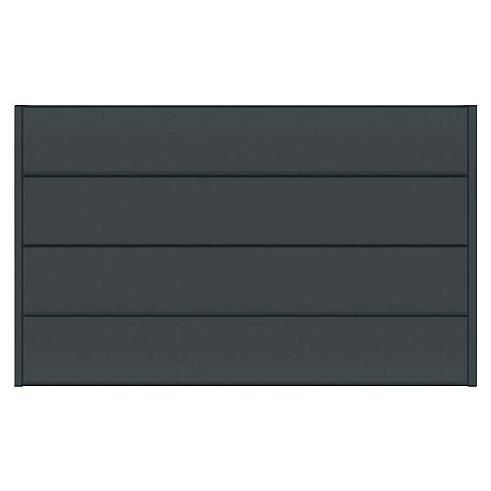 Polbram Theo Zaunelement (L x B x H: 200 x 3 x 120 cm, Stahl, Anthrazit) | BAUHAUS