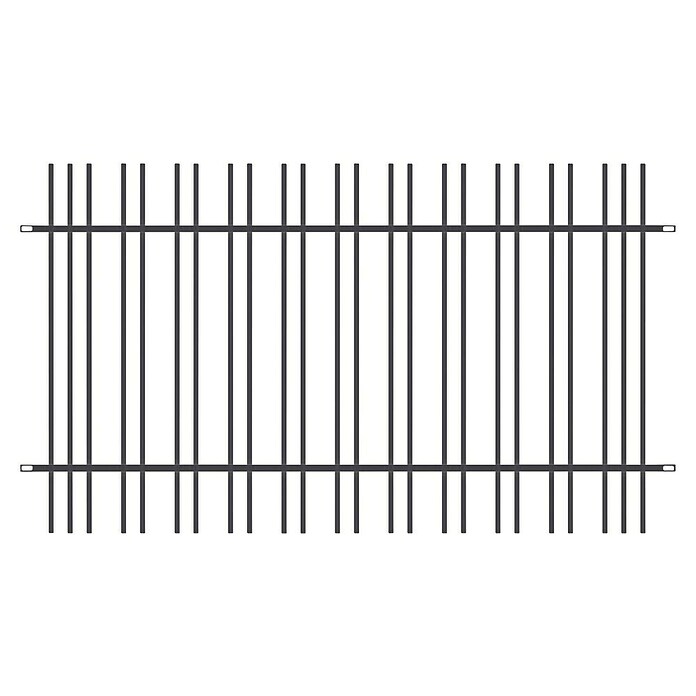 Polbram Grace Zaunelement (L x B x H: 200 x 3 x 120 cm, Stahl, Anthrazit) | BAUHAUS