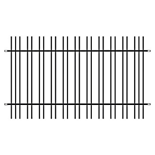 Polbram Grace Zaunelement (L x B x H: 200 x 3 x 120 cm, Stahl, Anthrazit)