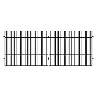 Polbram Grace Gartentor (L x B x H: 300 x 4 x 120 cm, Anthrazit, Stahl, Doppeltor, Türanschlag beidseitig)