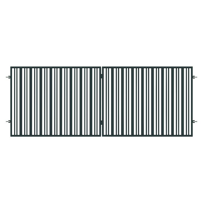 Polbram Daniela Gartentor (L x B x H: 300 x 4 x 120 cm, Anthrazit, Stahl, Doppeltor) | BAUHAUS