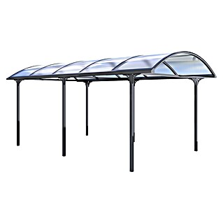 KGT Carport Elbe (Außenmaß inkl. Dachüberstand (B x T): 3,12 x 5,31 m, Einzelcarport, Anthrazit)